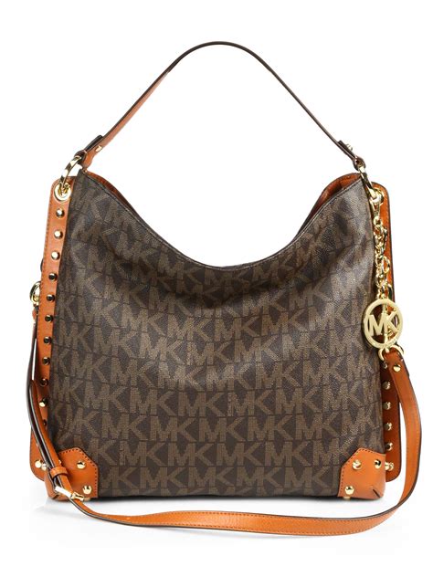 women michael kors hand bag|Michael Kors shoulder bag brown.